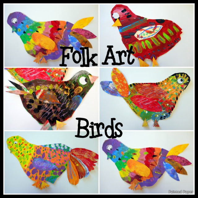 folk art birds