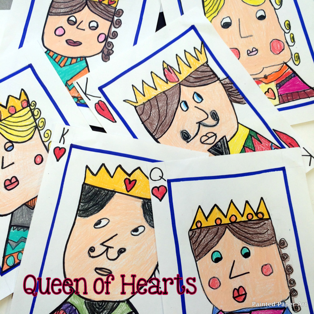 Queen of Hearts Portraits – Painted Paper Art
