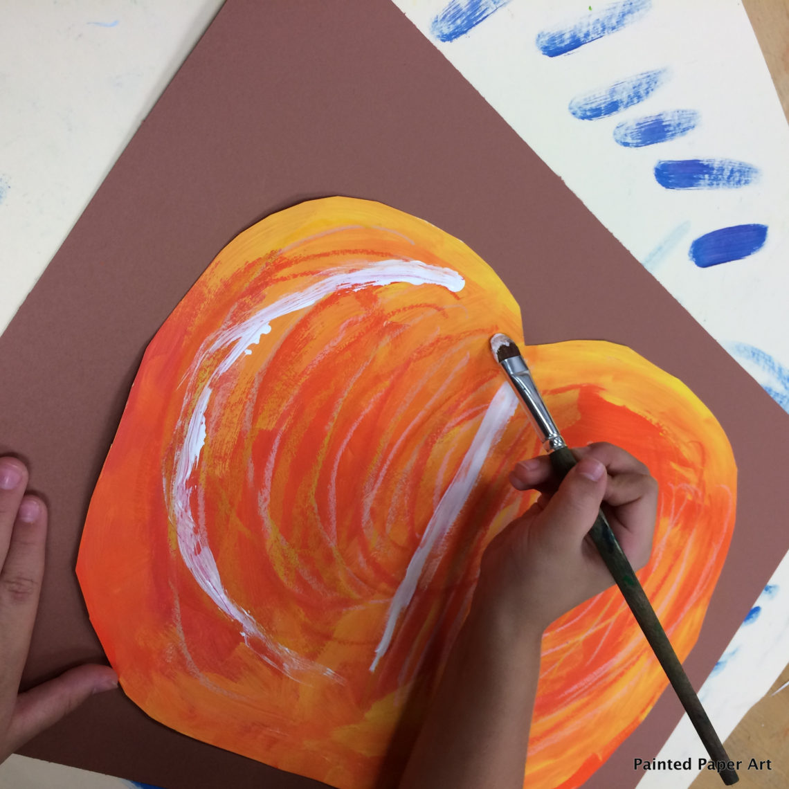 Painted Pumpkins Painted Paper Art