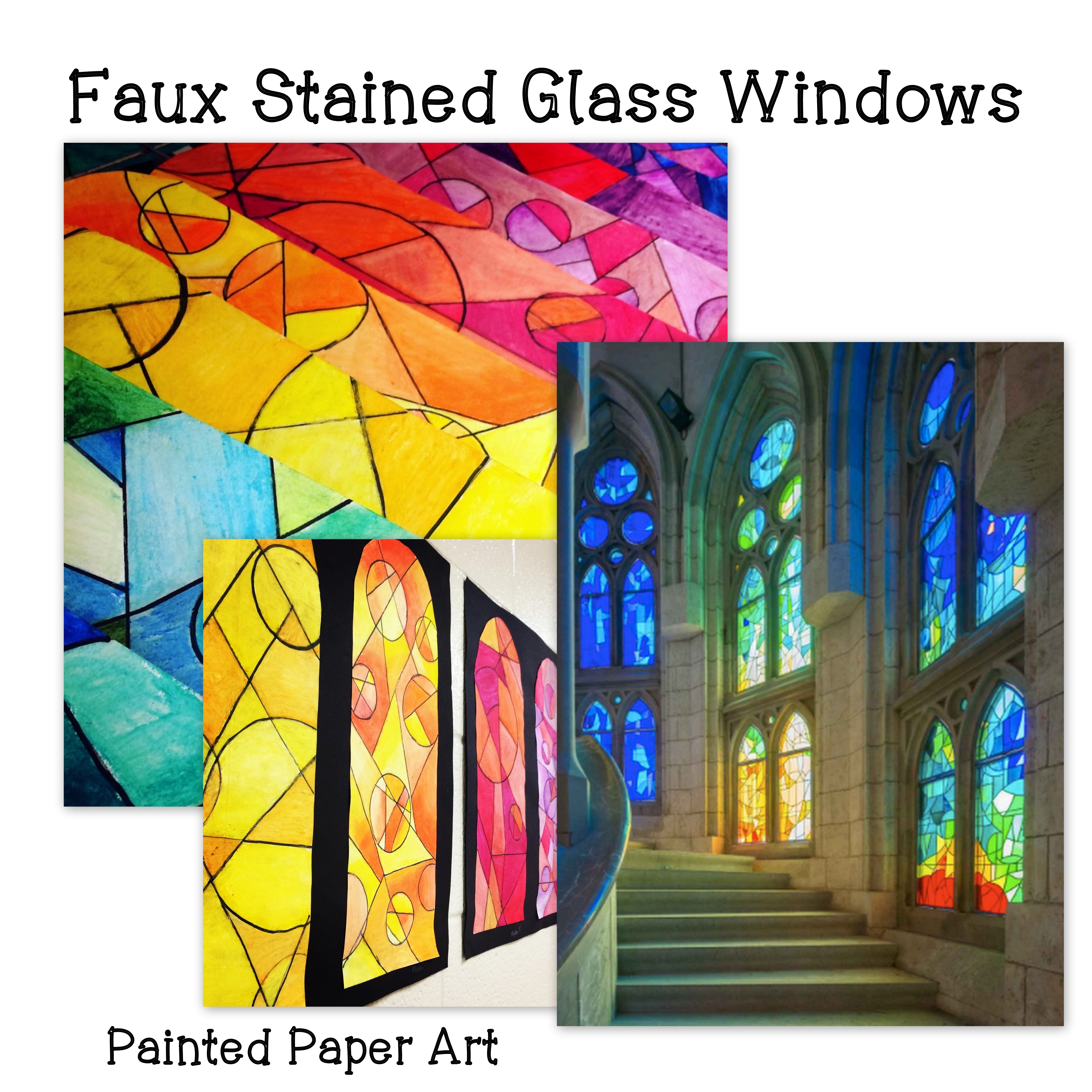 How to DIY Faux Stained Glass Windows