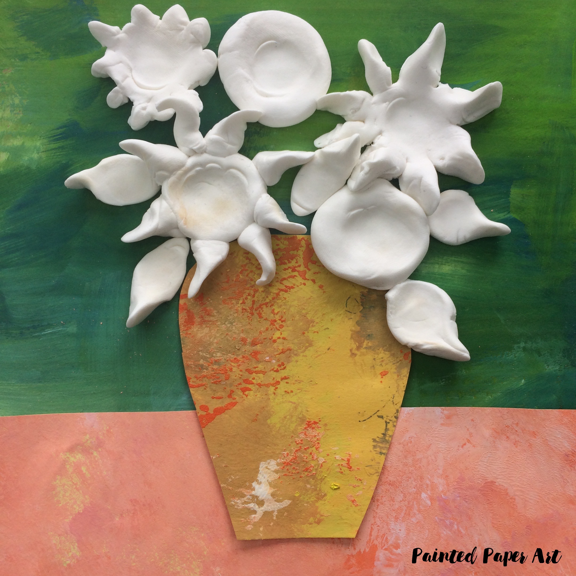 Clay Flower Bouquets – Painted Paper Art