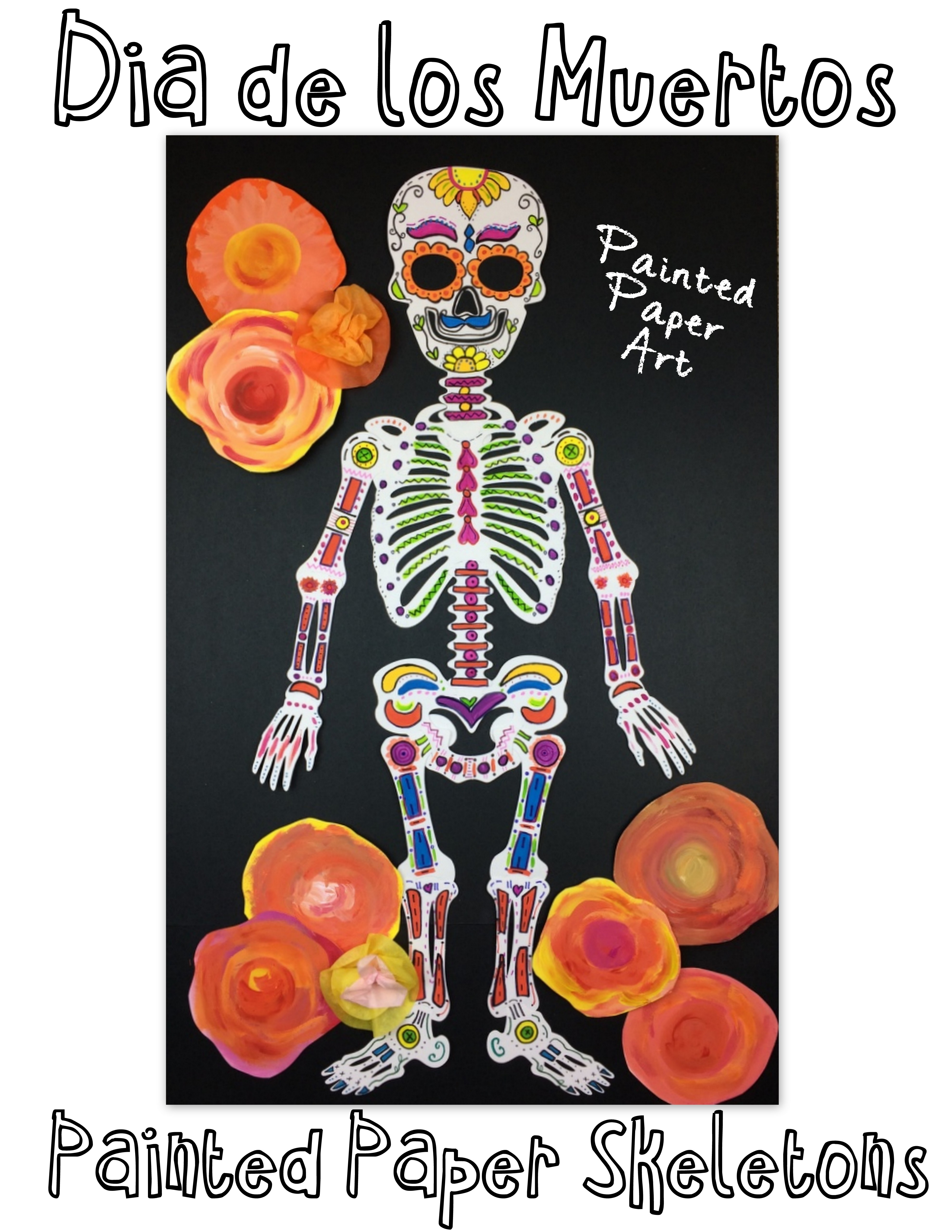 Dia de los Muertos Paper Skeletons