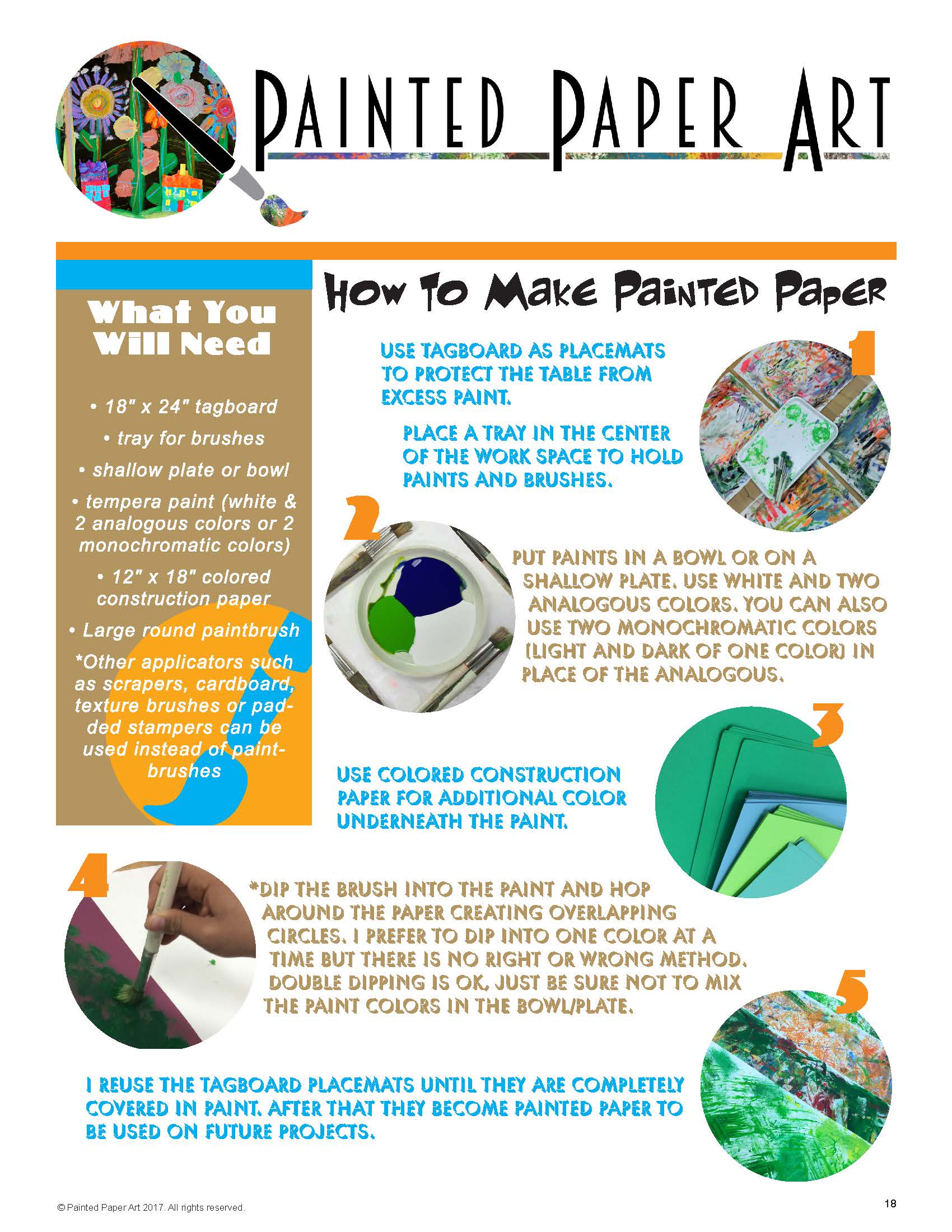 How To Make Painted Papers The Painted Paper Art Method Painted