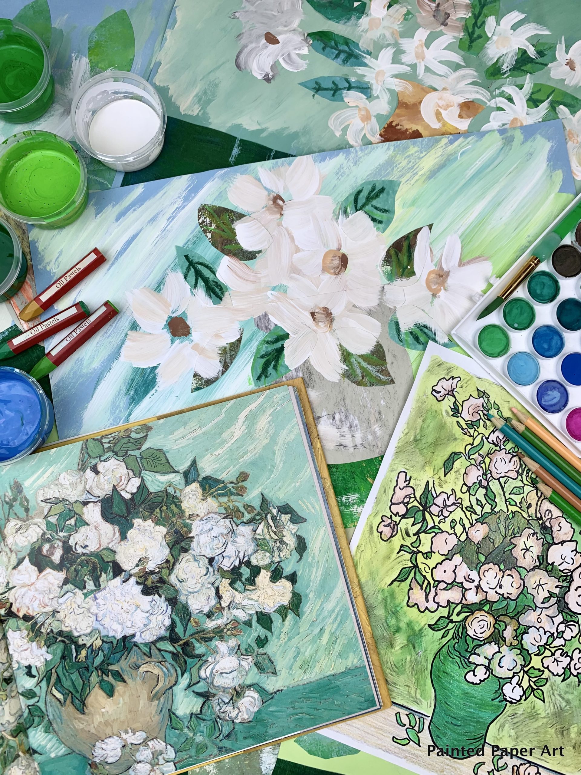 Van Gogh’s White Roses