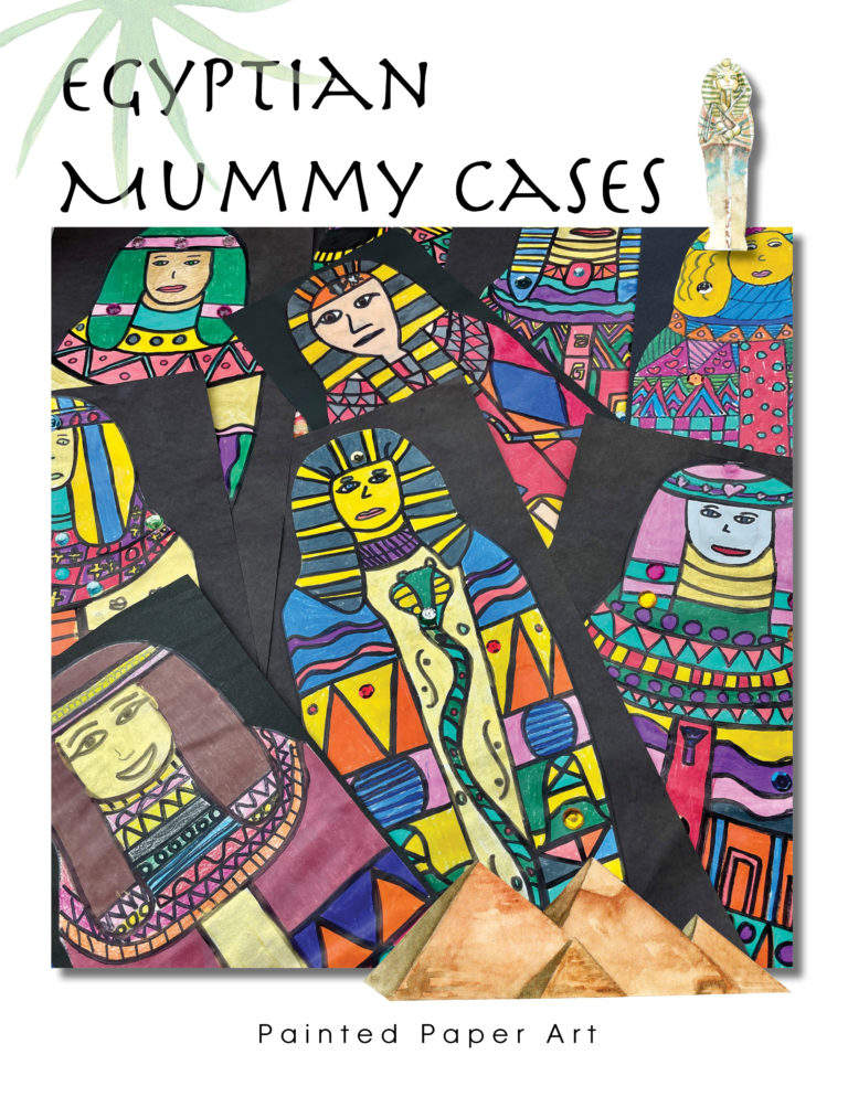 Art History Egyptian Mummy Cases Painted Paper Art