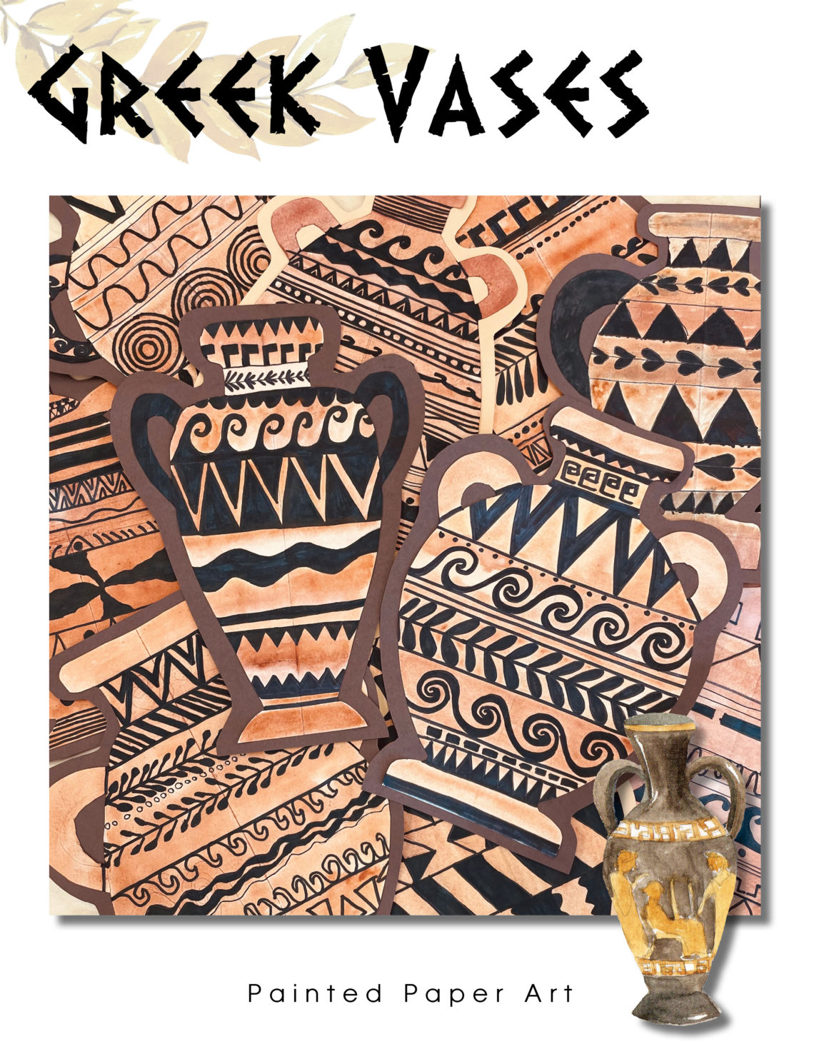 Art History Greek Vases Painted Paper Art