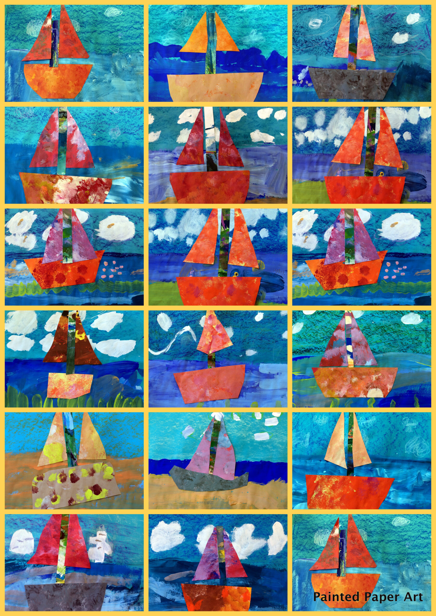Monet’s Mixed Media Boats