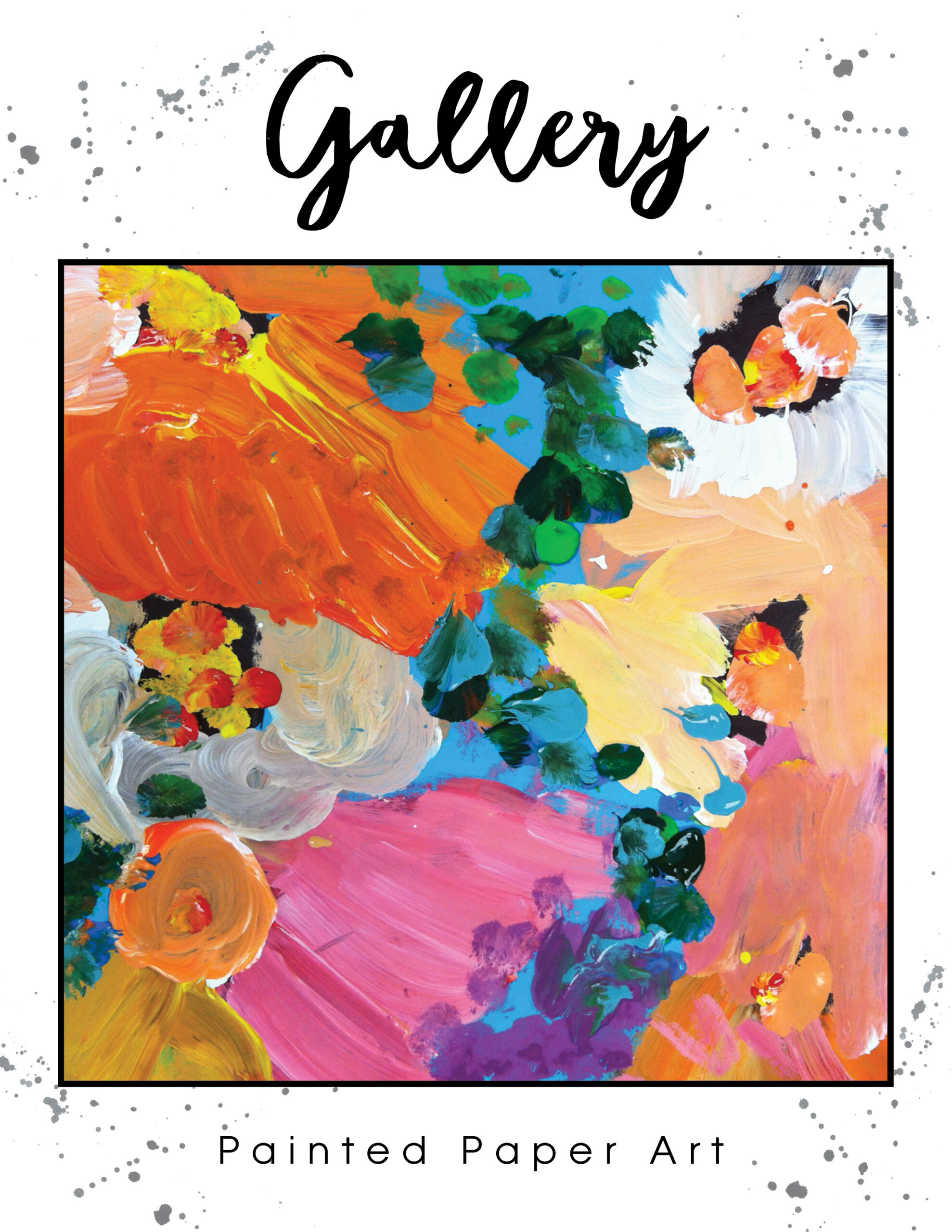 Bold Blooms Painted Paper Art