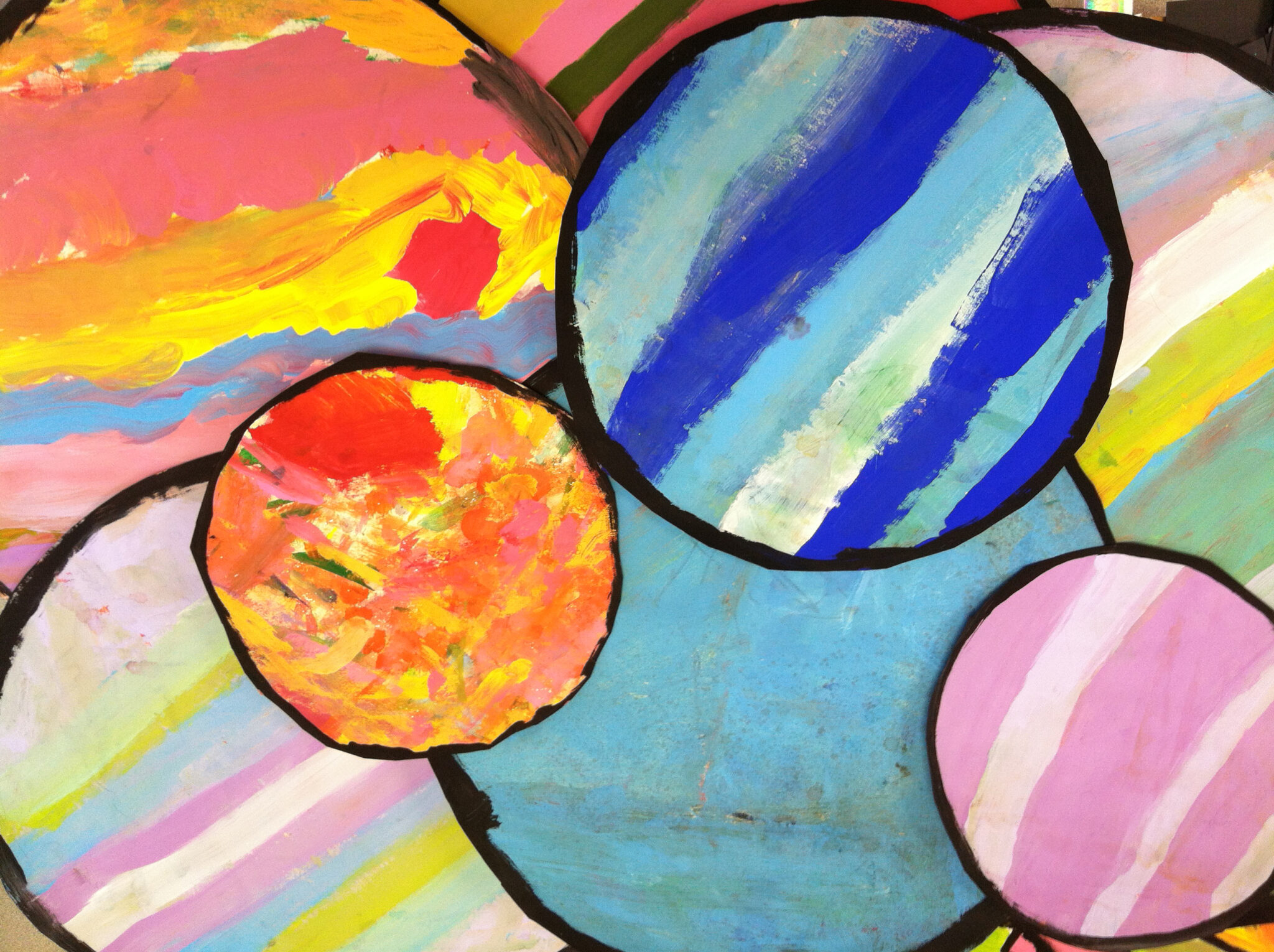 Blast off to outer space painted paper art